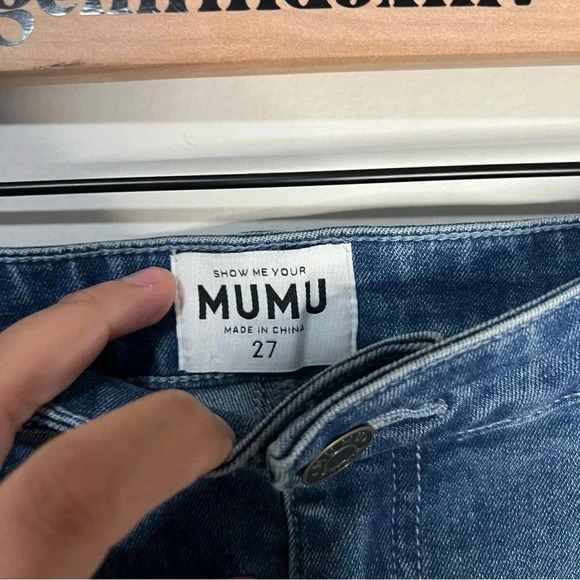 NWT Show Me your Mumu Reba Denim Maxi Skirt size 27 - Picture 14 of 16